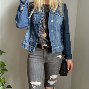 PAIGE Medium Blue Denim Jean Jacket